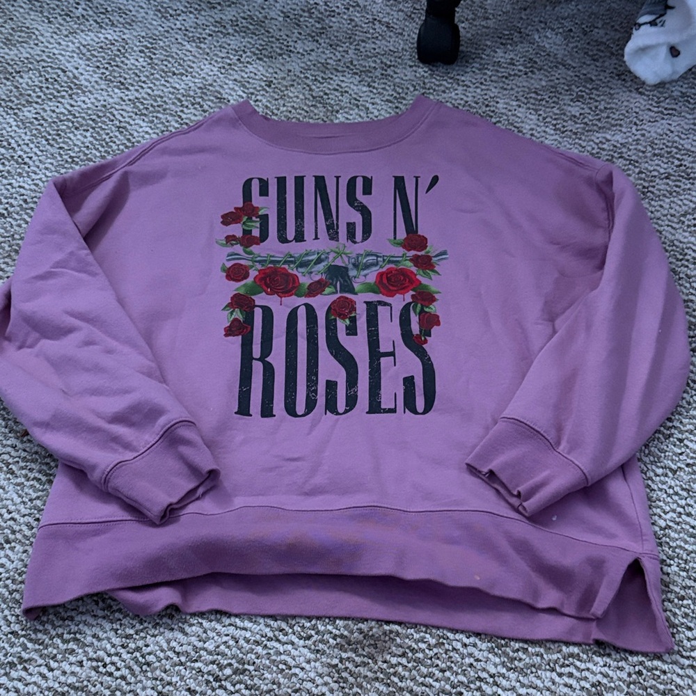 Purple Graphic Sweatshirt